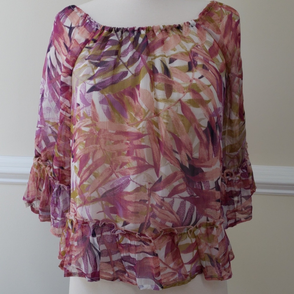 Lucky Brand Top with Ruffles NWT XS